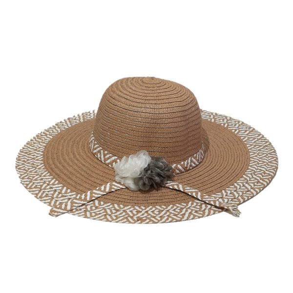 Γυναικείο Ψάθινο Καπέλο Με Πλατύ Γείσο