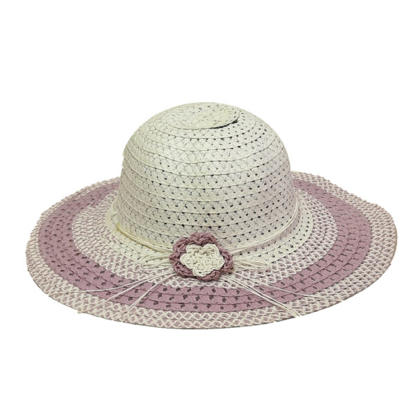 Γυναικείο Ψάθινο Καπέλο Με Πλατύ Γείσο